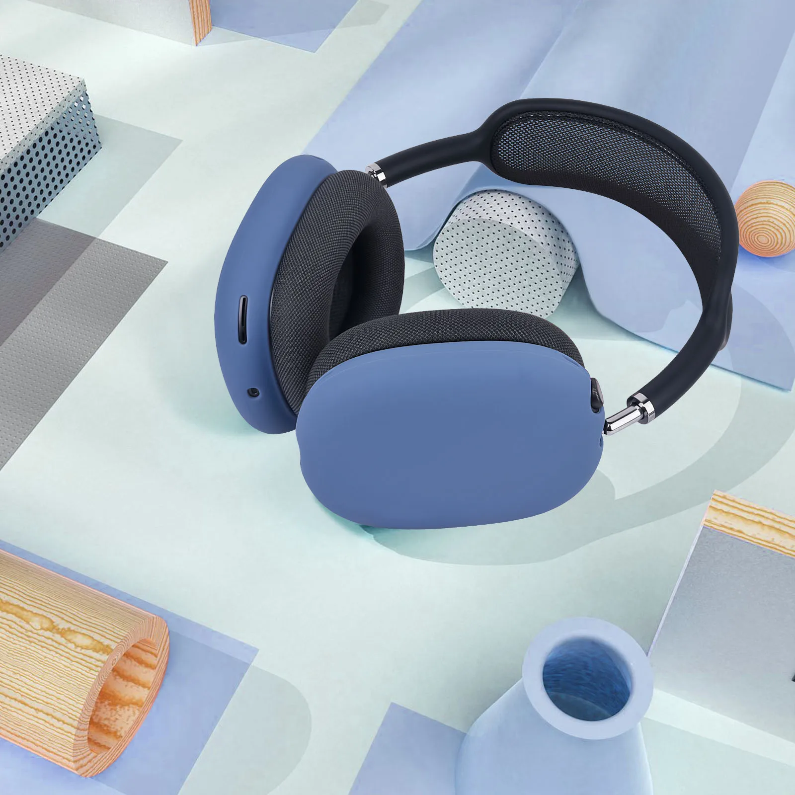 New Wholesale Shockproof Anti-scratch Slim Soft Cover Silicone Headphone Bag Cover Case for Airpods Max Case