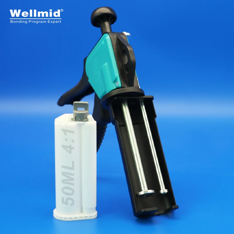 50ml 4:1 Epoxy Adhesive Dispensing Gun 2K Kit Portable Double tube Mixing Dispenser loctite ARALDITE Cartridge AB Metal Glue Gun
