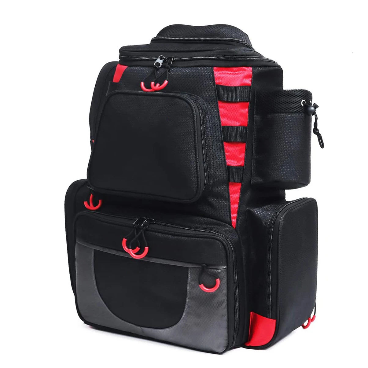 Custom Fishing Tackle Backpack Waterproof Tackle Bag Storage with Trays and Protective Rain Cover