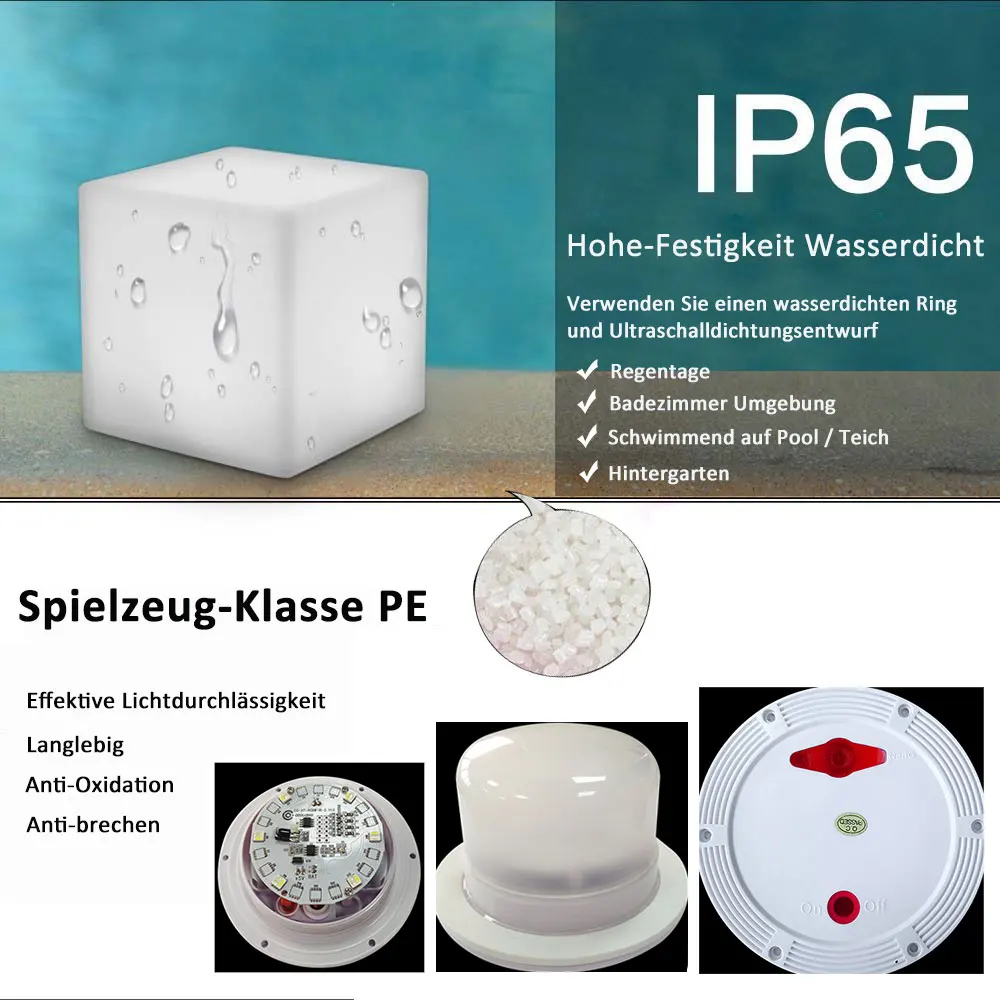16 видов цветов светодиодный куб RGB IP65 плавающий бассейн свет Водонепроницаемый Свет
