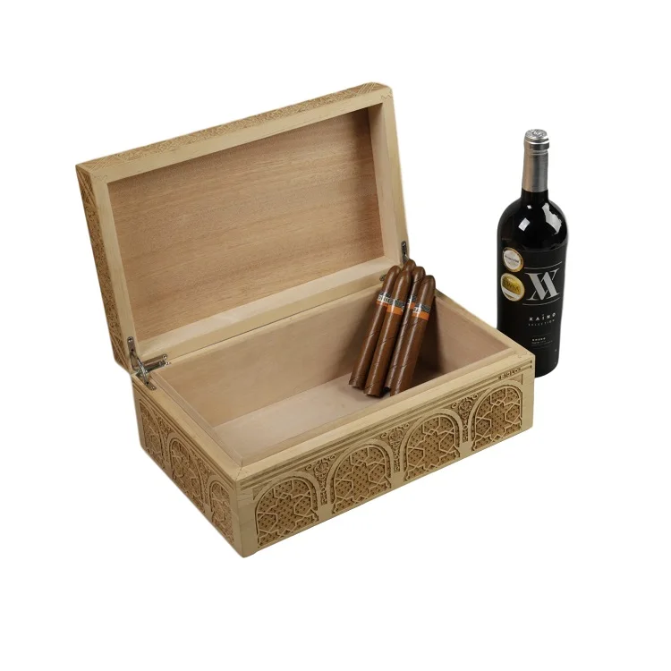 DS высокое качество Кленовая лазерная гравировка деревянная Подарочная коробка Сидар хьюмидор сигара подарочная коробка