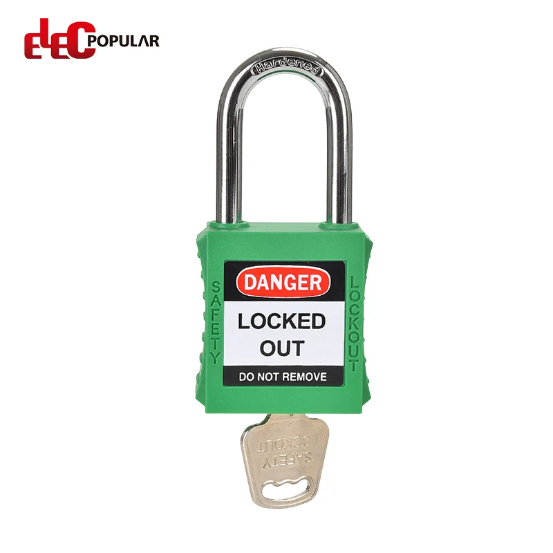Elecpopular 38mm Steel Shackle safety padlock with Keyed Alike and Master Keyed for Industrial lockout-tagout padlock
