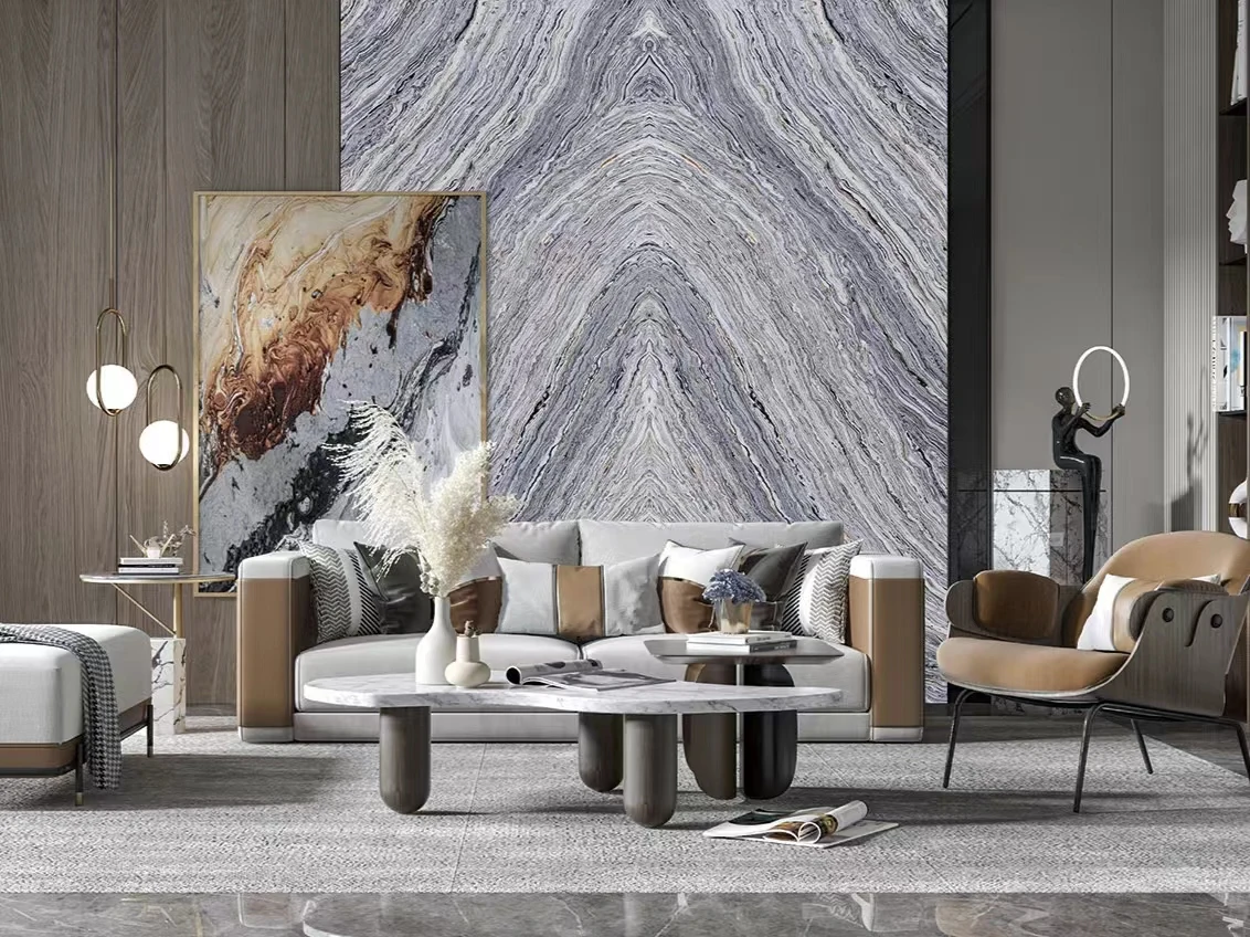 2023 Fustone Polished Calacatta Quartz Stone Slab Countertop For Apartment