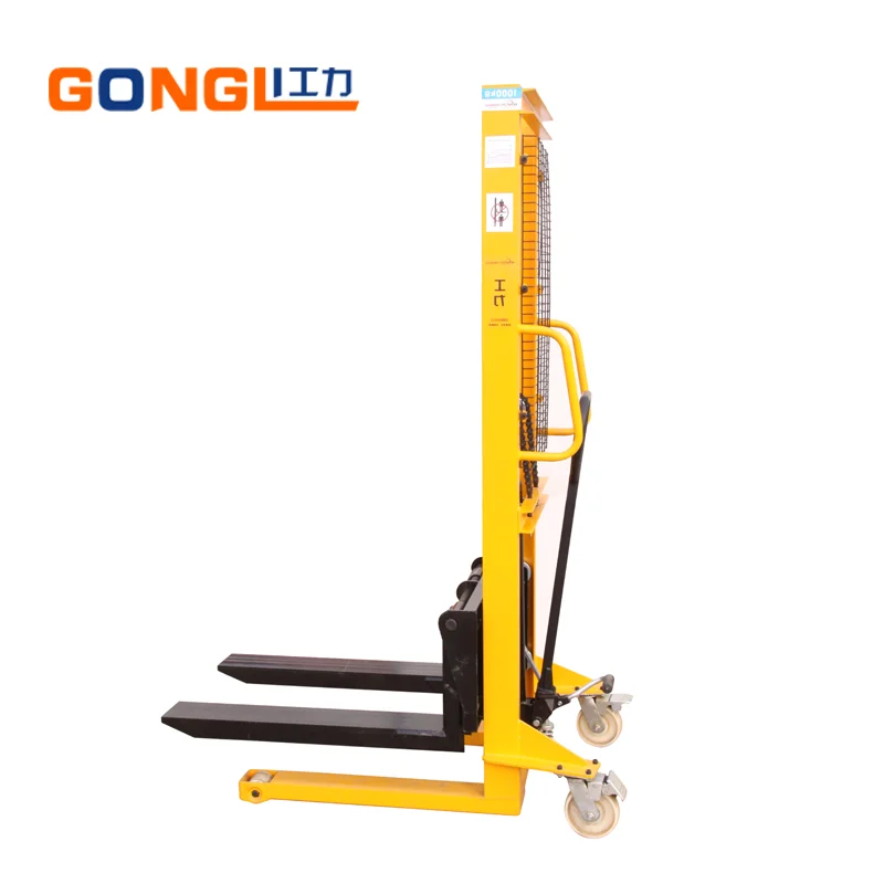 
GL-0051 Manual Forklifts & Pallet Stackers Easy Lifting of Lighter Loads 1100LBs in Small Warehouse Light Industrial Environment 
