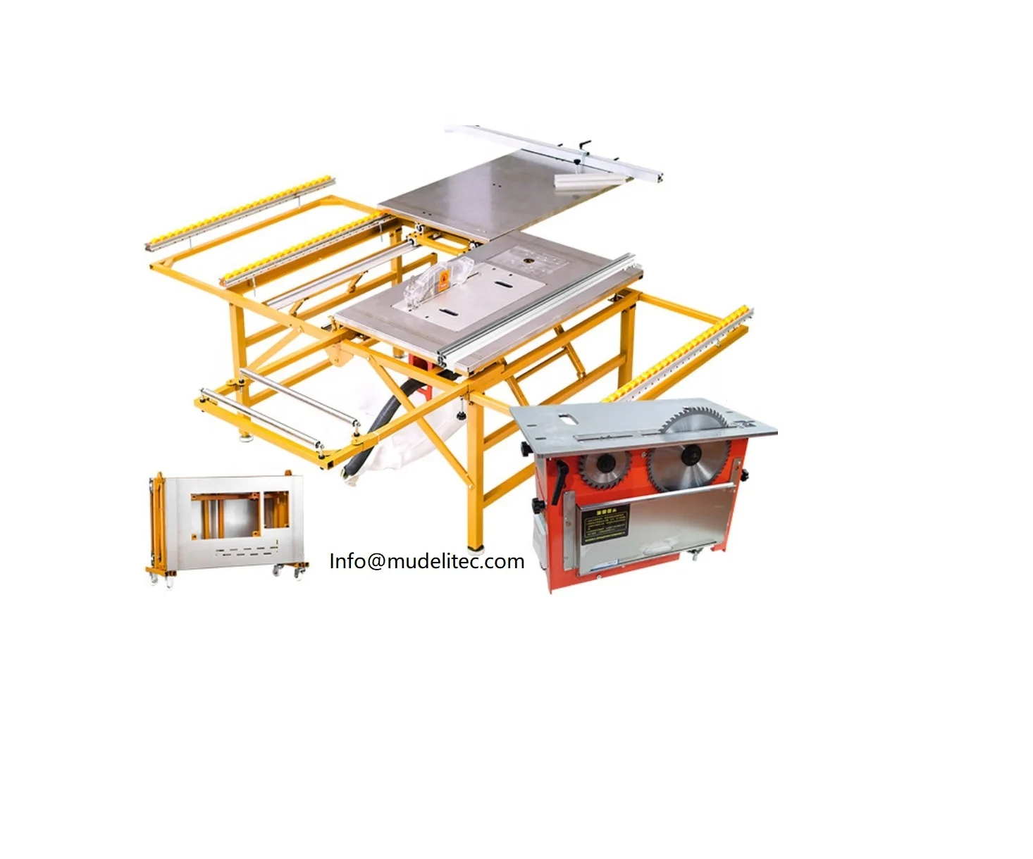 portable dust free folding and sliding table saw