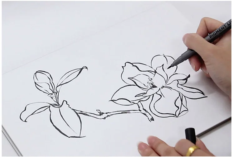 
Pigment Liner 9 sizes set High Quality STA 8050 Ink Marker Pen Brush Tip Black Fineliner fine point Sketching Pen 