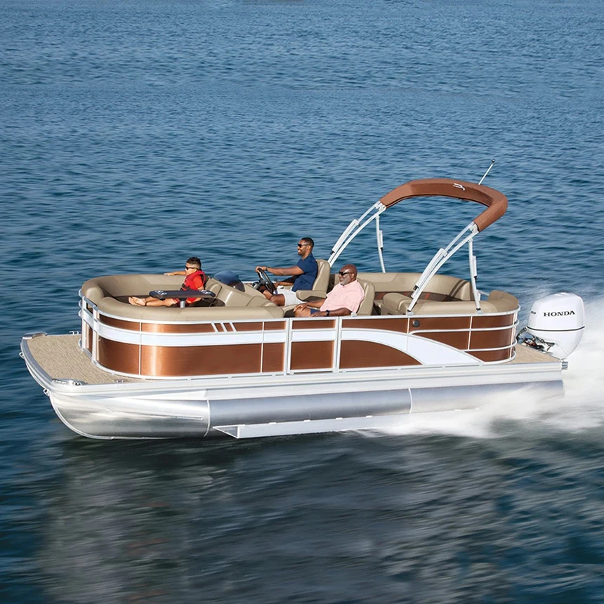 Kinocean Factory Direct Aluminum Pontoon Boat Deck for Surfing-Wholesale Outdoor Activity Floating Boat For Sale