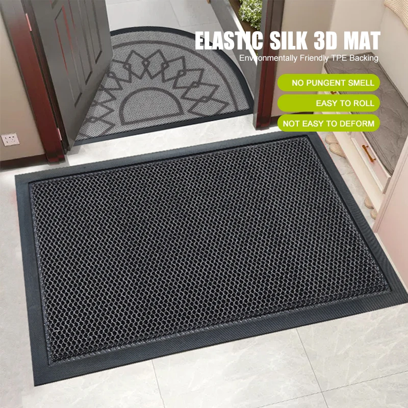 Durable outdoor rubber step mats Non Slip Outdoor DoormatLow-Profile Entrance Large Outside Door Mats