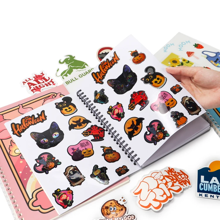 Custom scrape book sticker kids reusable stickers books manufacturer sticker book for kids