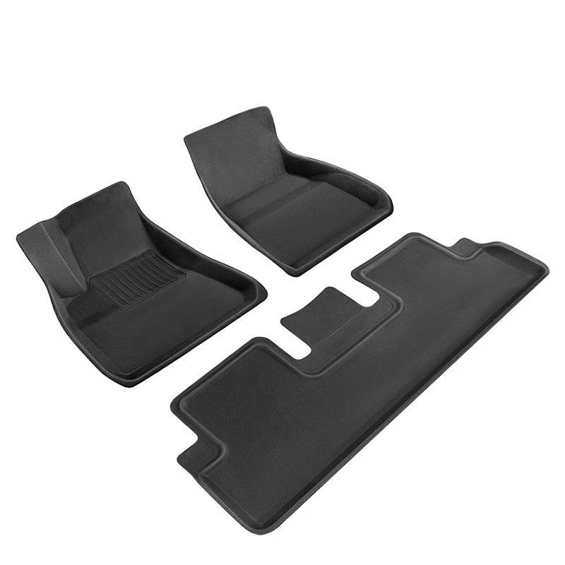 luxury waterproof TPR Car Floor Mat for Back Seat Cover 3D car accessories mats for Model Y/3