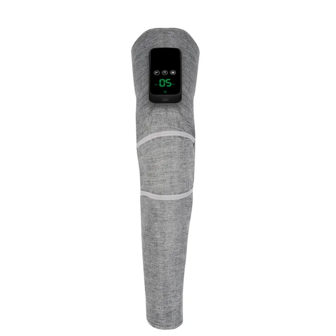 portable wireless leg massager air compression at calf and thigh knee with heated USB rechargeable customize temperature