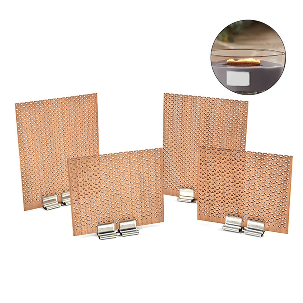 10pcs/set Triangular Hole Shape Wood Wicks with Centering Device Easy To Burn Candle Wicks for Candle Making DIY Scented Candles