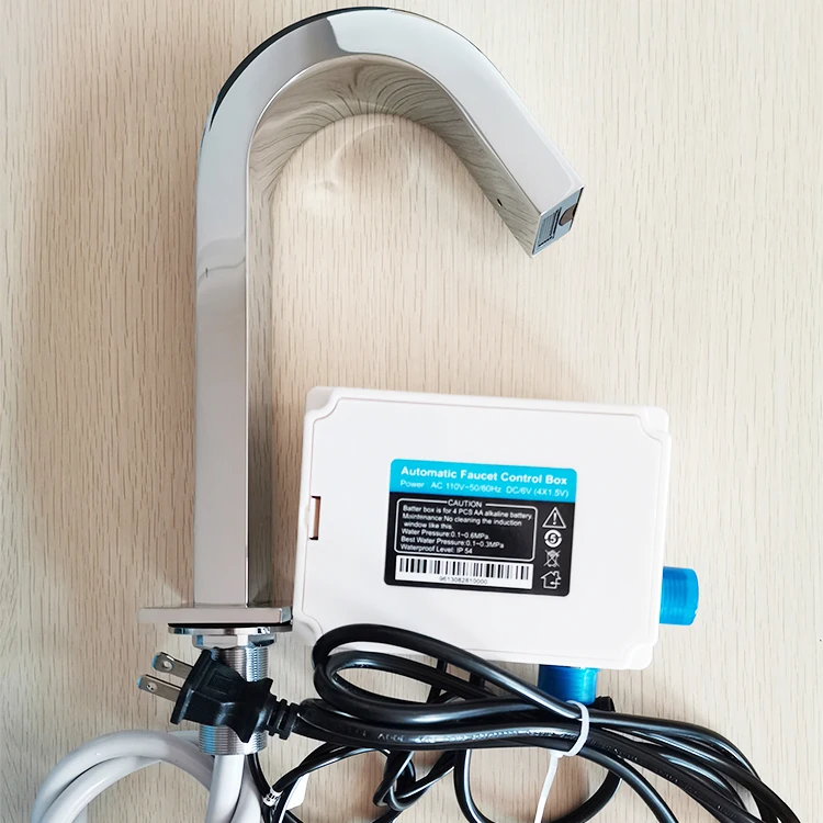 HY-155AD Automatic Intelligent Brass Basin Faucet Water-Saving Single Handle Free Motion Sensor Tap for Kitchen Sensor Bathroom