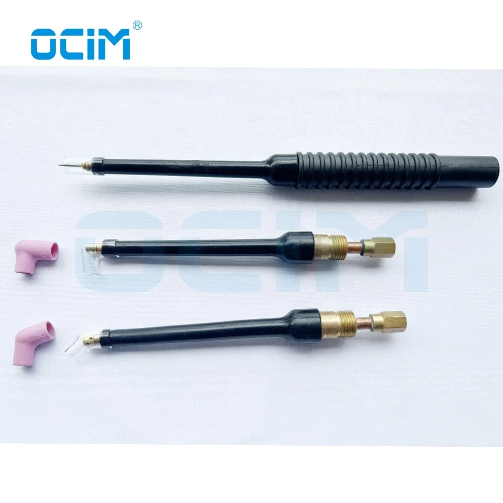 MINI Gun W-125 Long Micro Tig Welding Torch Head With Ceramic Cup and Glass Nozzle