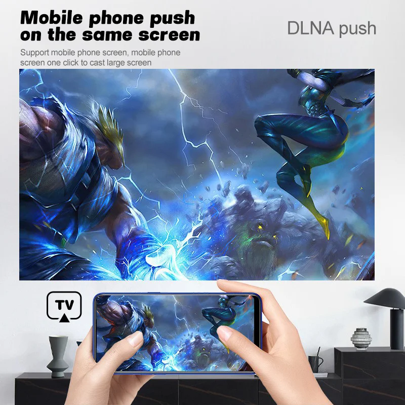 Мини-проектор с 11 0 на Android поддержка 1080P умный портативный проектор 5G Wi-Fi и Bluetooth-экраном видеопроектор