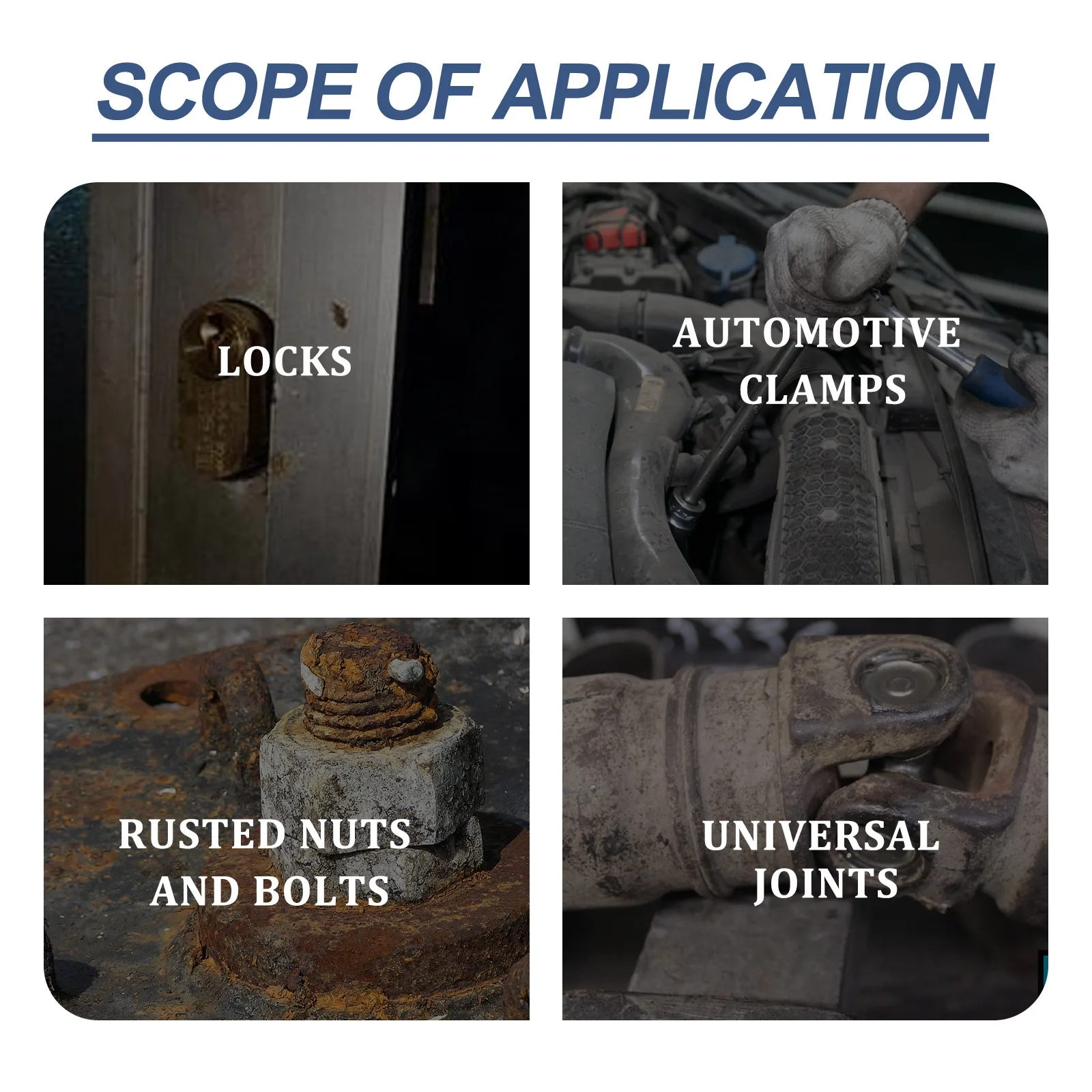 Rayhong Anti-rust conversion Agent Spray Automobile wheel hub tire rim door lock cleaning rust remover lubricant