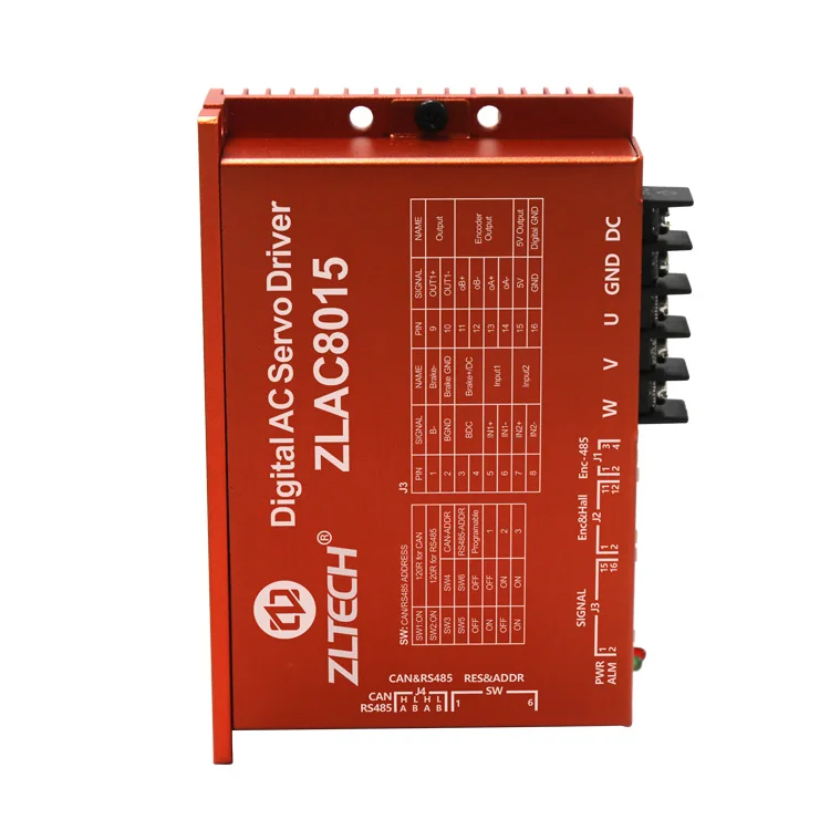  Zltech 3-фазный 24V 36V 48V DC 15A-30A 500W Бесщеточный CANOPEN RS485 Сервопривод переменного тока ZLAC8015 для Автоматические конвейерные