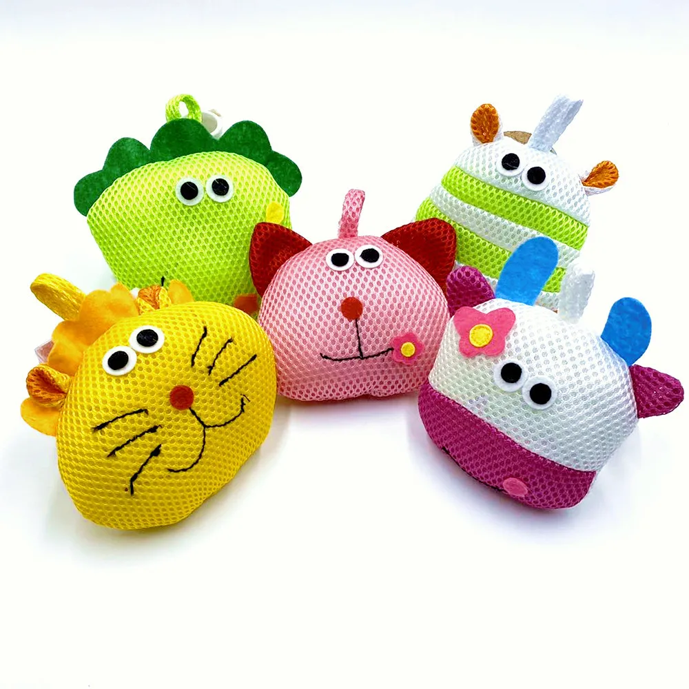 Baby Cartoon bath sponges Children Back Rubbing Wipe  Soft Cute Bath Rubbing Wipe Bathing products