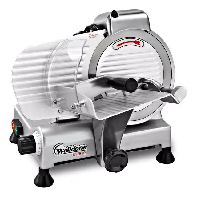 
8 Inch Home Use Electric Semi automatic Frozen Meat Slicing Machine Ham Slicer with CE ROHS  (1600082093769)