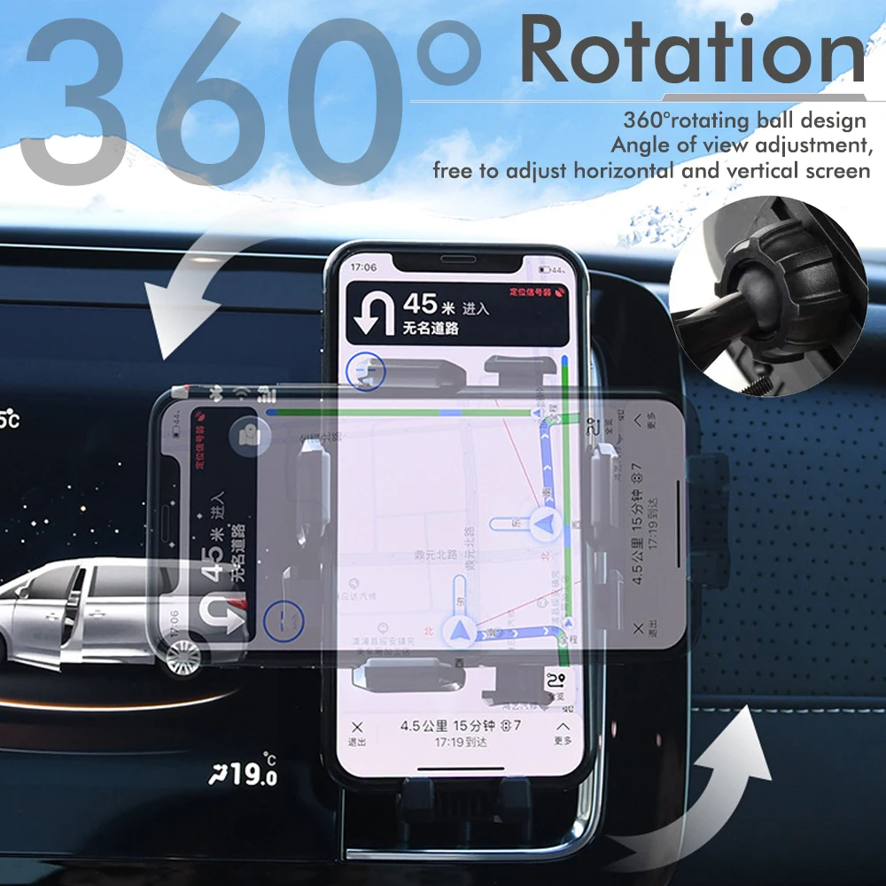 Universal 360 degree rotation Ideas Knob Type Car Air Conditioner Air Outlet Navigation Mobile Phone Holder 360 Phone Holder