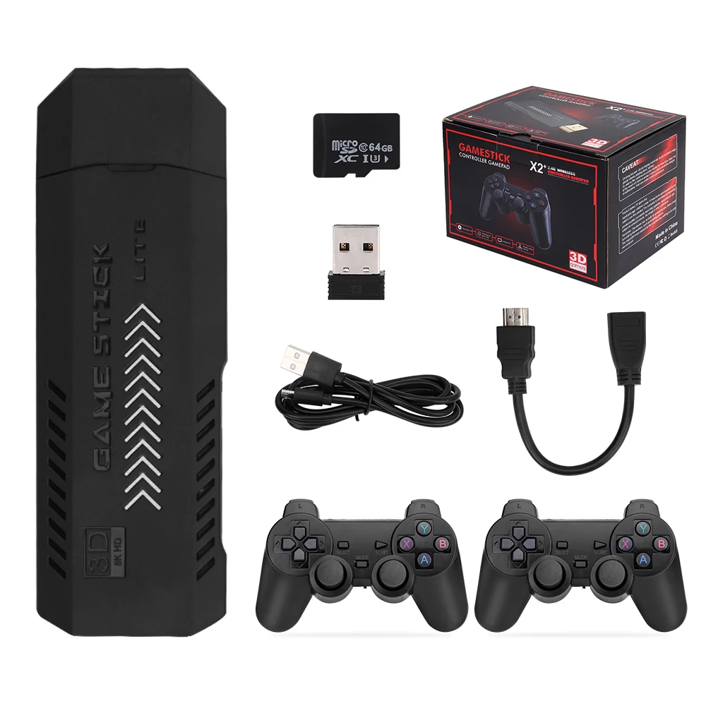 Mini consola de videojuegos Retro 4K GD10 para N64 2 4G controladores inalambrios HD 37000 juegos PSP/N64/PS1