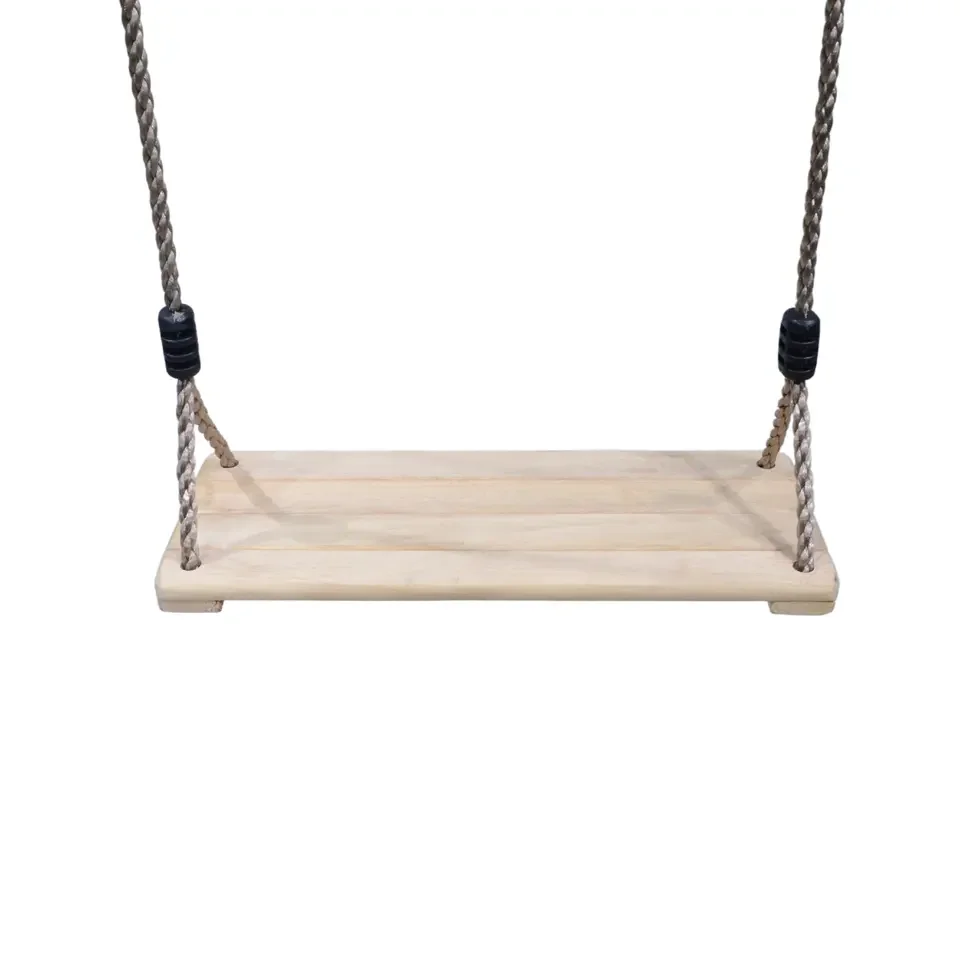 Factory Direct Sale Outdoor Garden Adjustable Rope High Quality Kids Durable Wooden Swing Board