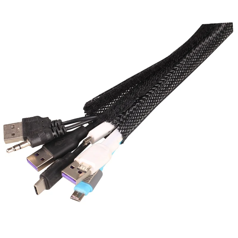 Flexible Wire Electrical Cables Protection Nylon PP PET Braided Expandable Sleeving