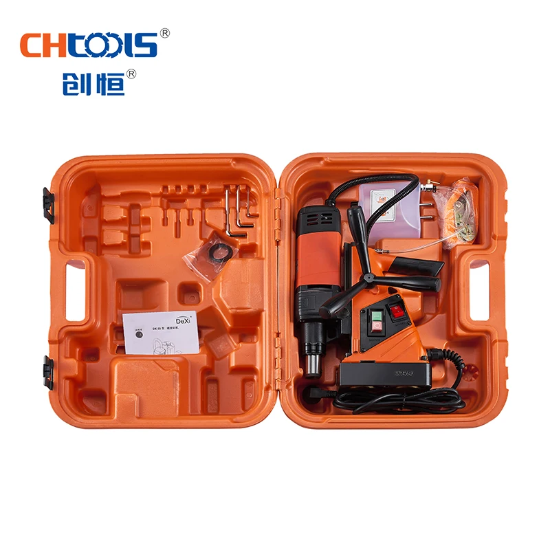 CHTOOLS Промышленный Портативный 35 мм Dx-35 220v без свободного хода одна скорость Mag дрель магнитное основание сверла для