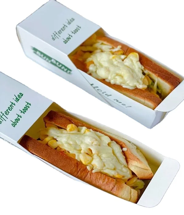 biodegradable cardboard sliding tray with sleeve cover for burger sandwich salad snack