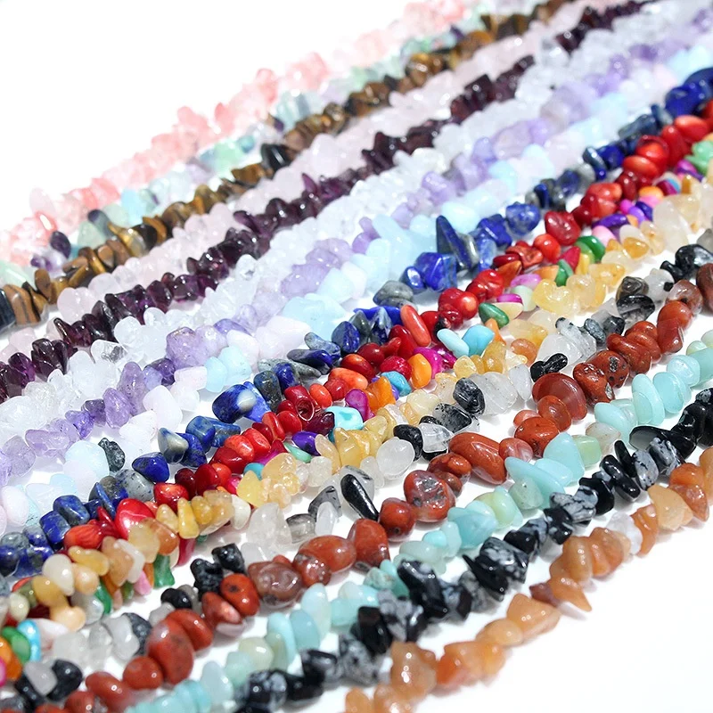Natural Chip Stone Beads Multicolor Irregular Gemstones Healing Crystal Loose Bead DIY for Bracelet Jewelry Making Crafting