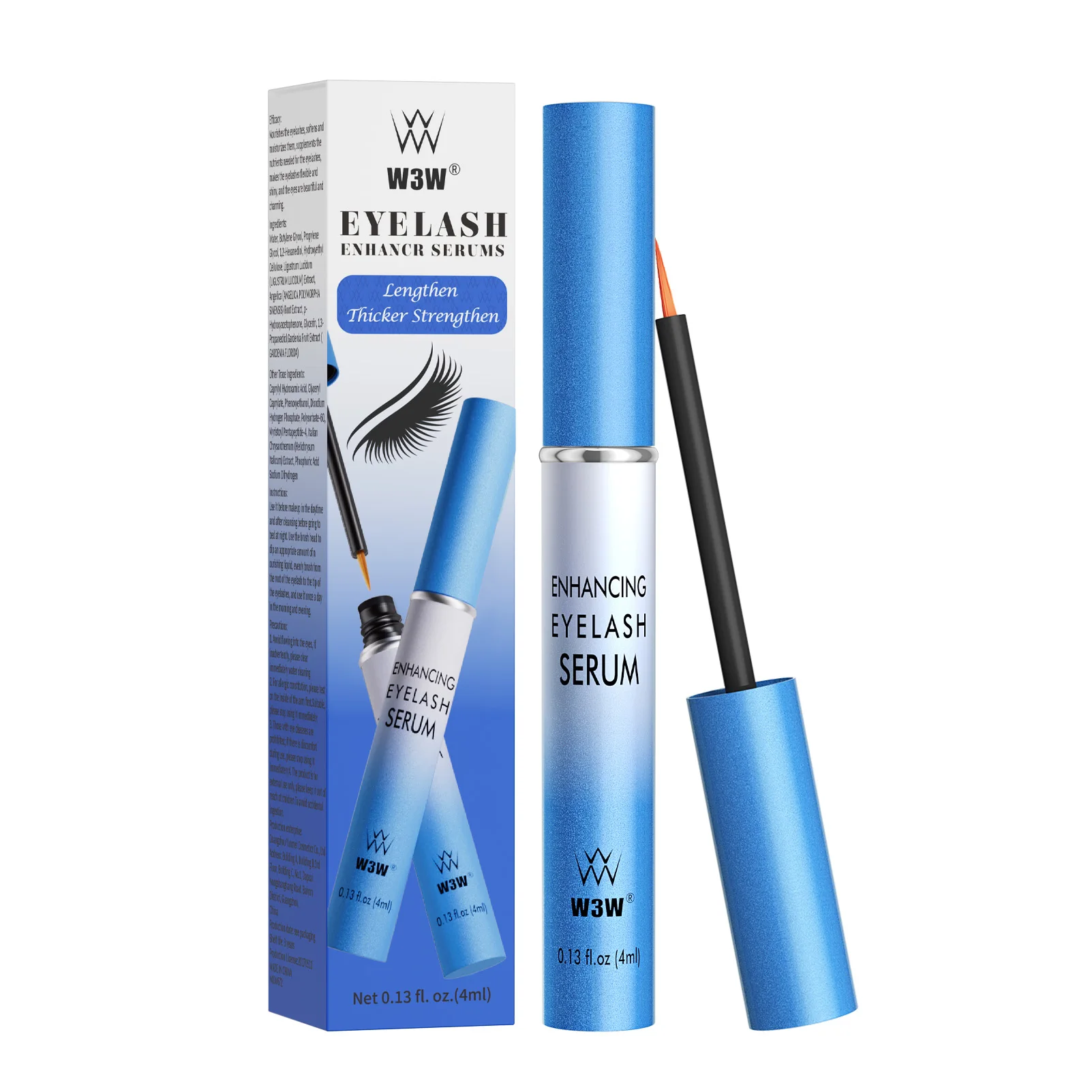 Wholesale Natural Organic Vegan Eyelash Growth Serum Private Label Korean Liquid Serum Cils Eyelash Growth Treatments