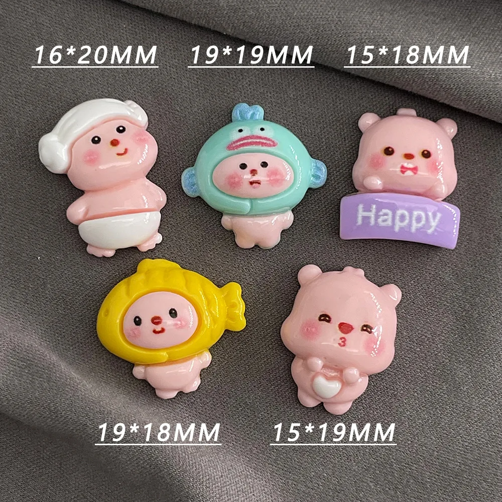 Resin Charm Doll Anime Character Flatback Cabochon Scrapbooking Craft DIY Accessory Decor Figurine DIY clip phone case ornaments