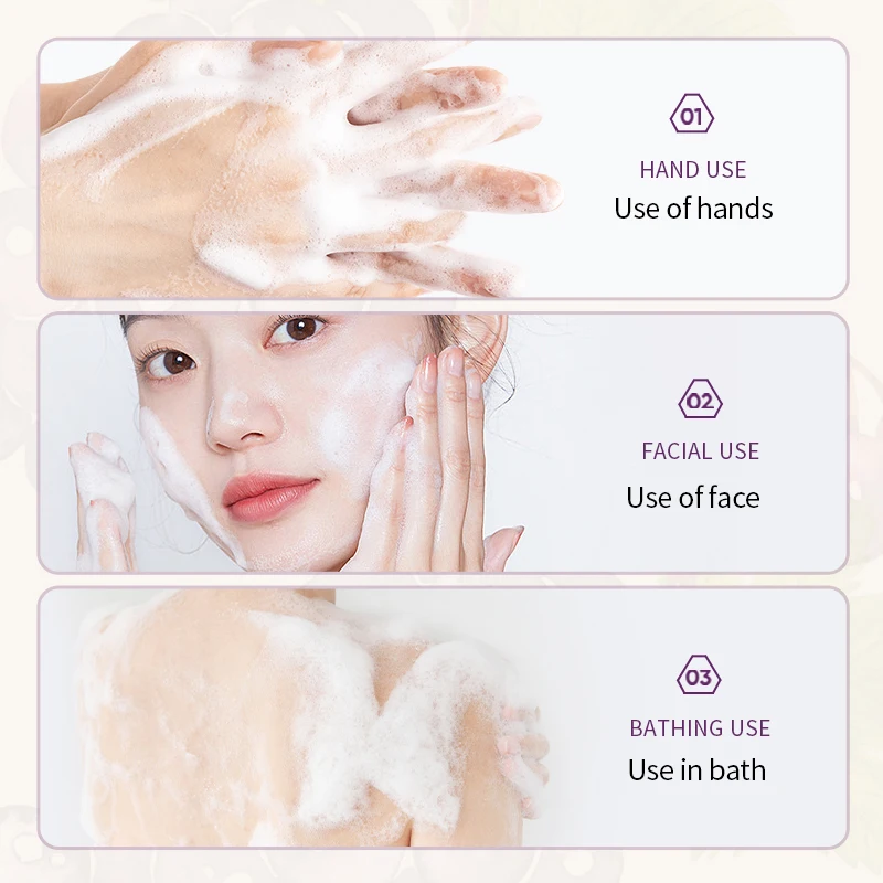OEM Images private label grape organic natural whitening bathing cleansing skin care soap