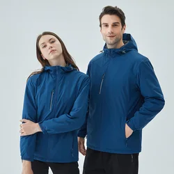 2022 Custom jaqueta masculina softshell jacket waterproof hiking outdoor sports winter warm hooded windbreaker for men jacket