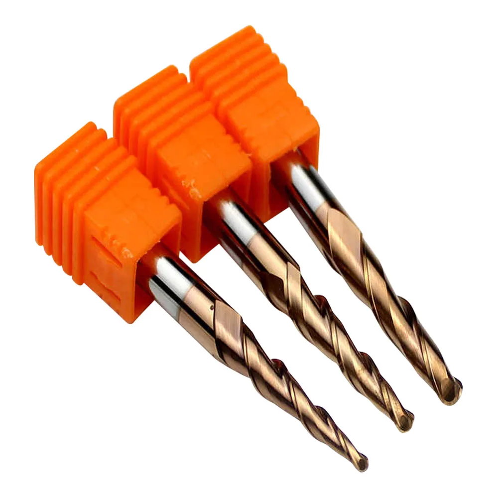 Tapper 2f ball nose end mill for Carving bull nose bits taper milling cutter ball nose taper endmill cnc  ballnose cutters