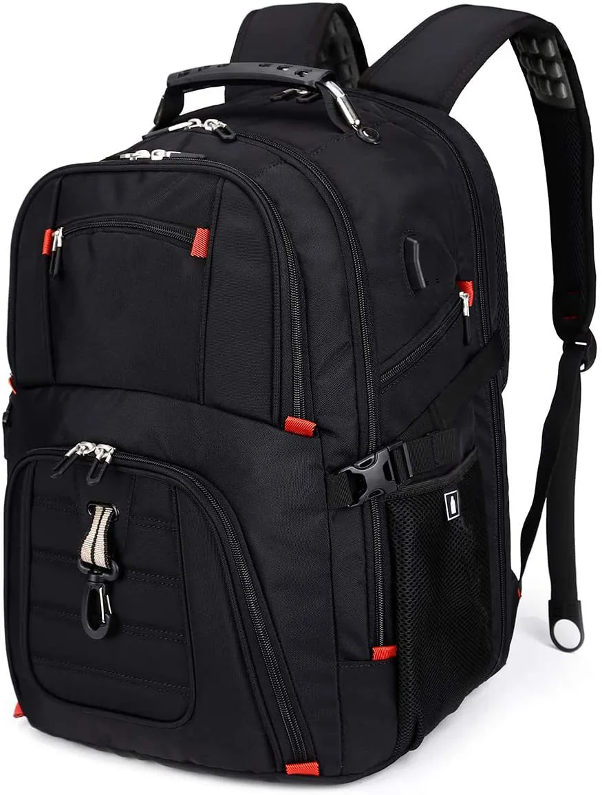 Extra Large 50L Travel Laptop Backpack with USB Charging Port Fit 17 Inch