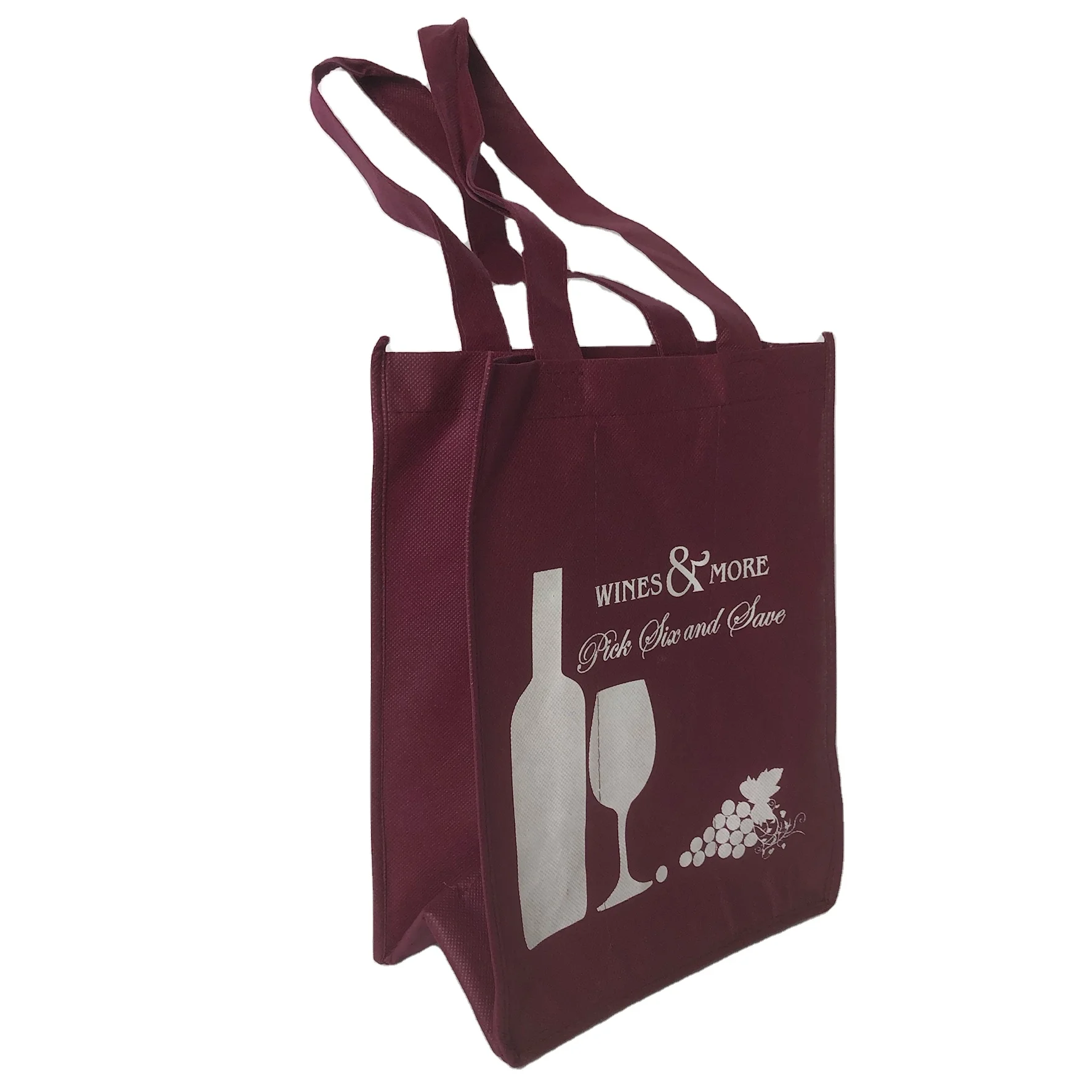 Professional Portable pp Non Woven Wine Tote Bags Wholesale Reusable Divided 3 4 Bottles 6 Bottles Carrier Bag for wine bottle