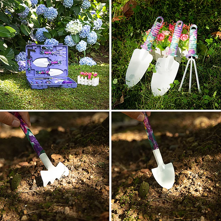 Stainless Steel Gardening Tools Set for Planting Potted Plants Pruning Weeding Spraying OEM Customizable Support