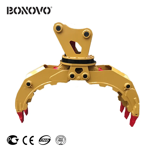 BONOVO grapple excavator hydraulic rotating grapple