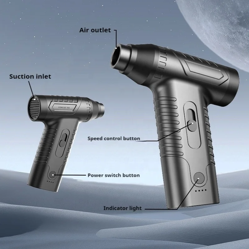 Handheld Compressed Electric Air Duster Cordless Air Blower Mini Turbo Jet Fan For Cleaning