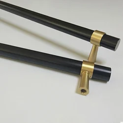 furniture handles Black T bar handle for kitchen cabinet door wardrobe