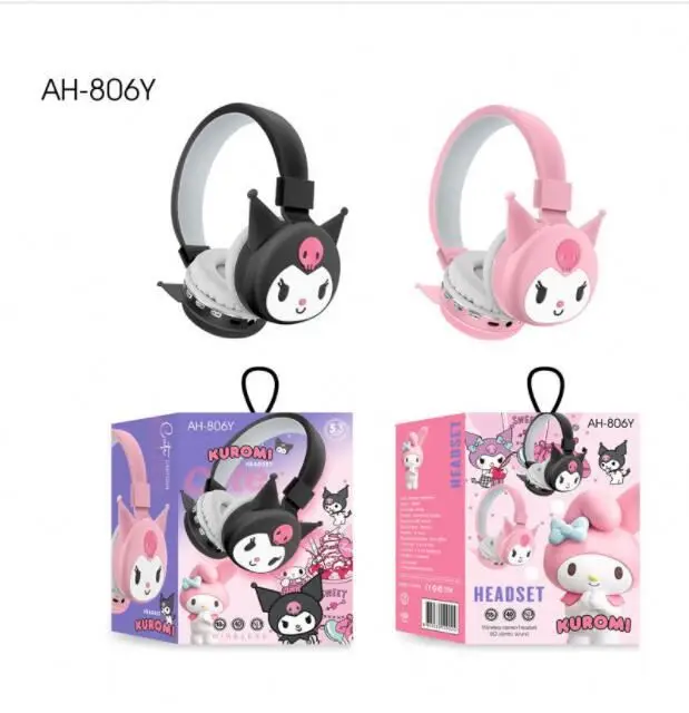 SS Kawaii Sanrioed Kuromi наушники Аниме беспроводные 2024 новый мультфильм гарнитура подарок