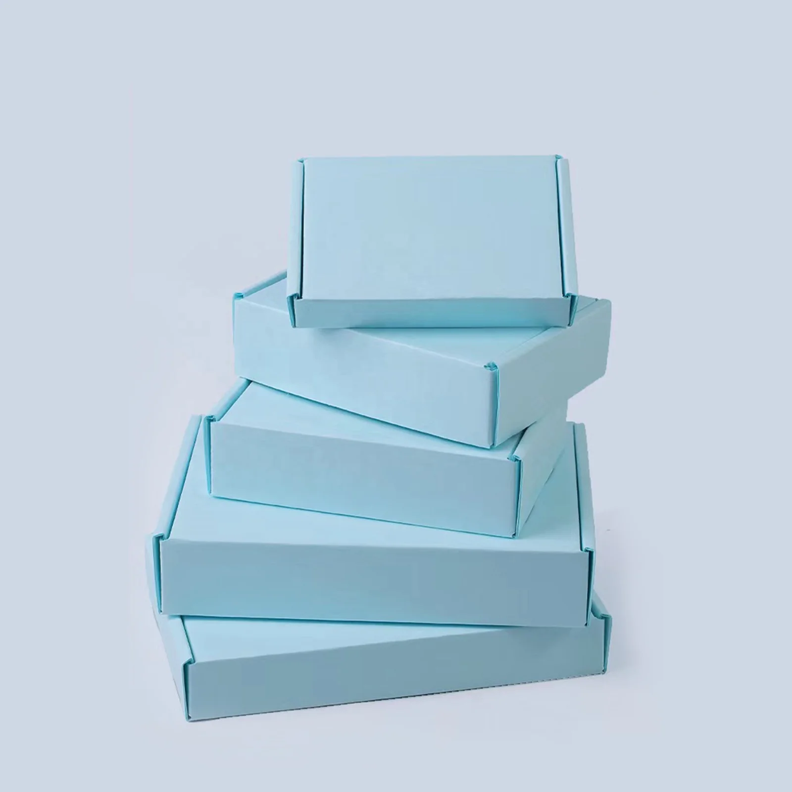 Custom Blue Print Gift Box Wholesale Paper Express Packaging Carton Box Special Cardboard Corrugated Boxes