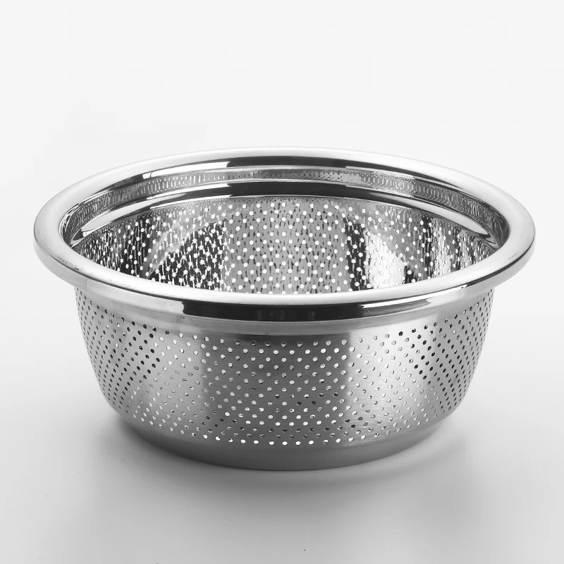 Reusable Stainless Steel Filter Baskets Durable Colander Set Kitchen Strainer Washing up Bowl