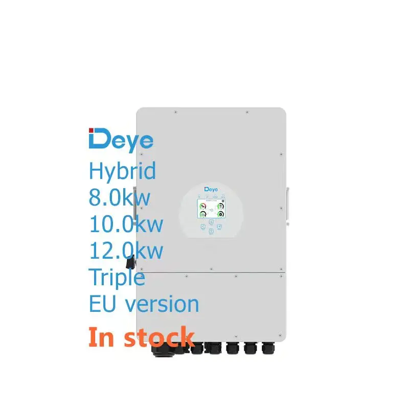 Deye Manufacturers Sun-5/6/8/10/12 Sg04lp3-Eu 3 Phase Hybrid Inverter 5kw 6kw 8kw 10kw 12kw Soler Inverter Solar Home System