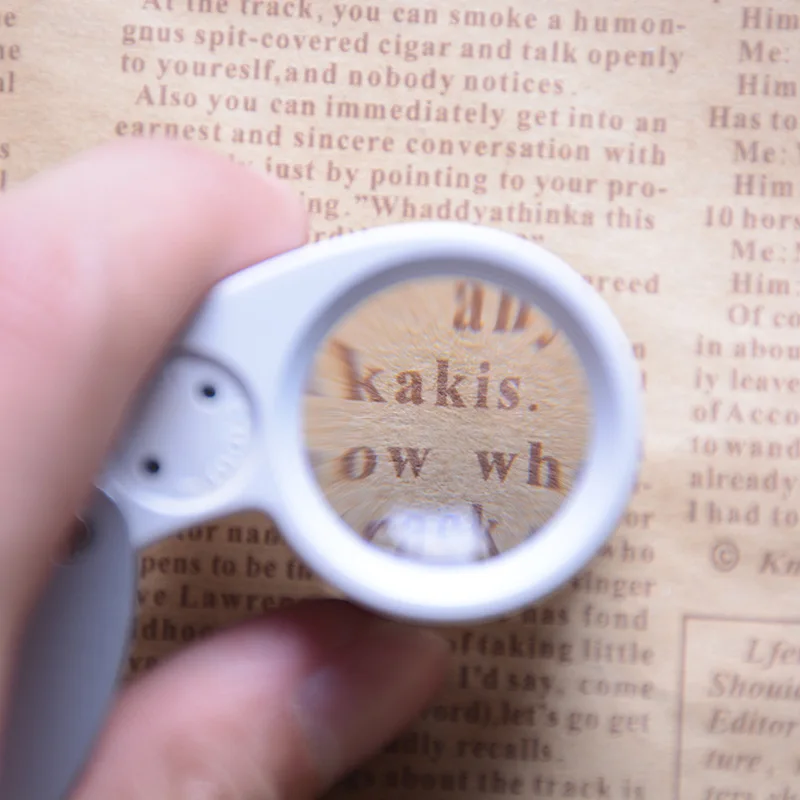 40X Full Metal Illuminated Jewelry Loop Magnifier XYK Pocket Folding Magnifying Glass Jewelers Eye Loupe with LED