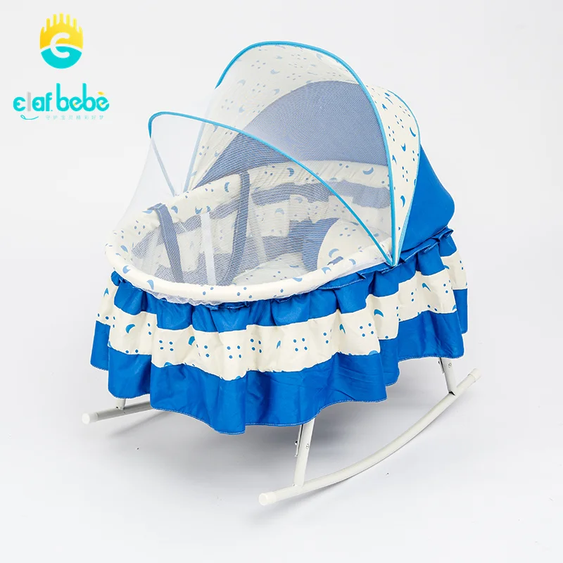 Environmentally children cot metal babi crib swing