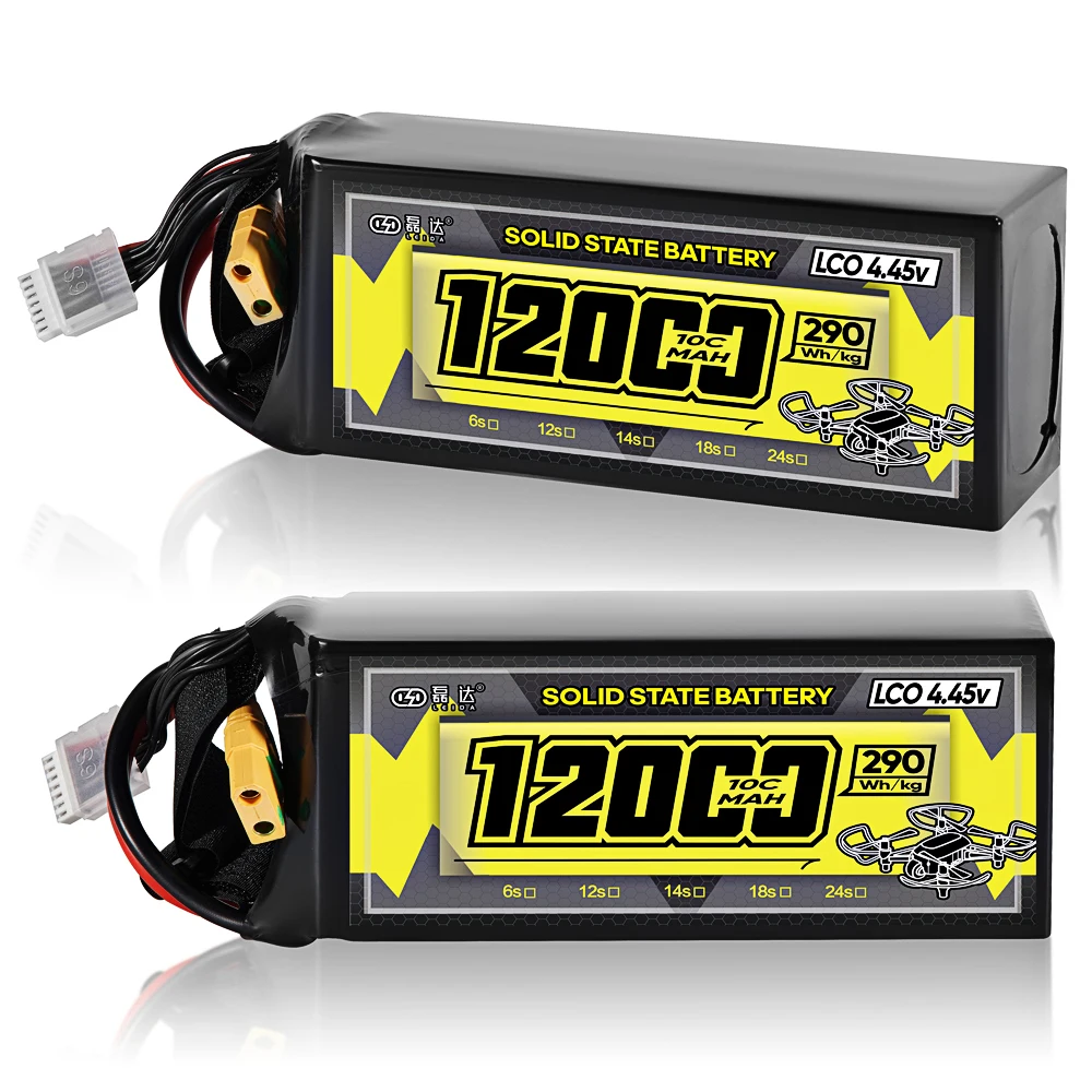 Factory Made 12000Mah 4.45V  Rechargeable Battery Agriculture Drone Solid State Battery Drone Lipo Battery