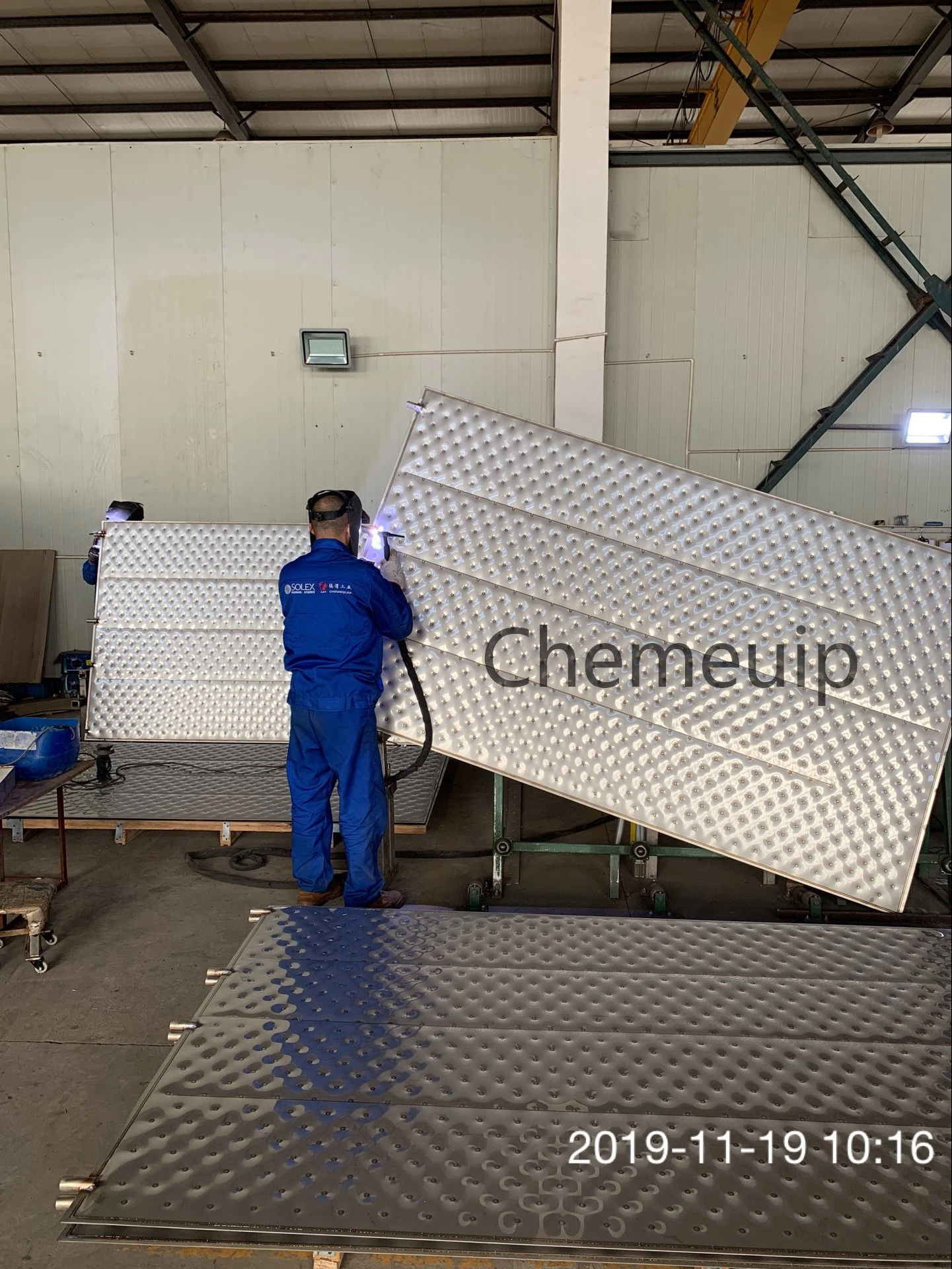 Завод из нержавеющей стали лазерная сварная Подушка пластины теплообменник панель для падения фильм чиллер и погружения охлаждения