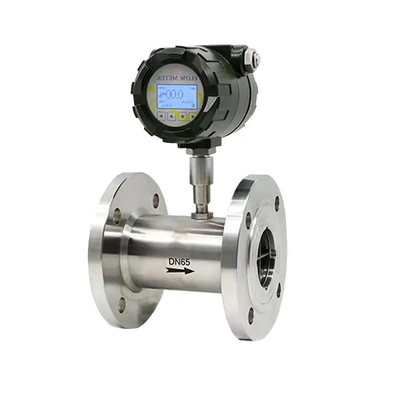 4-20mA Threaded Flange Connection Diesel Gasoline Methanol Liquid Turbine Flow Meter for water